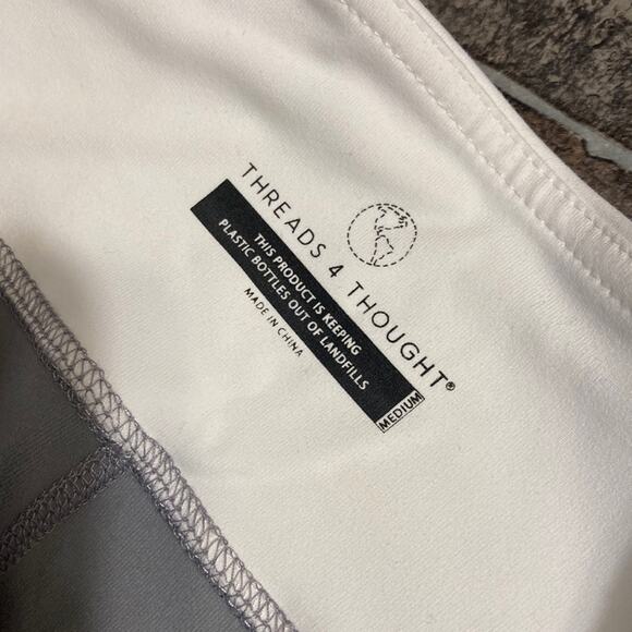 NWT Threads 4 Thought Gray White Pink Sz M Leggings - Picture 8 of 12